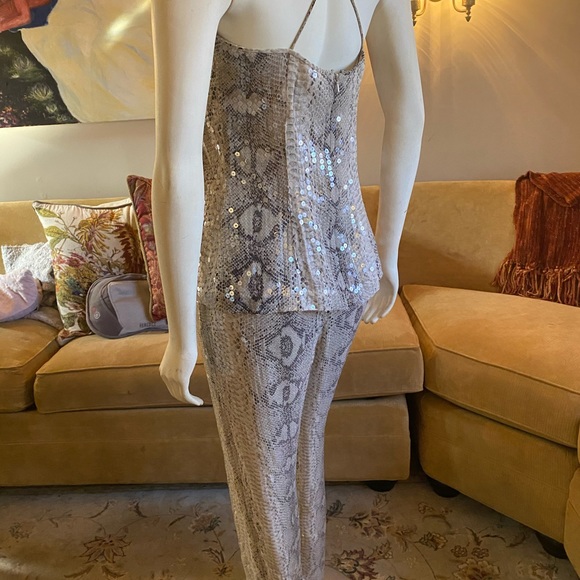 Stunning 2 piece silk snake sequin ...everything ! - Picture 7 of 11